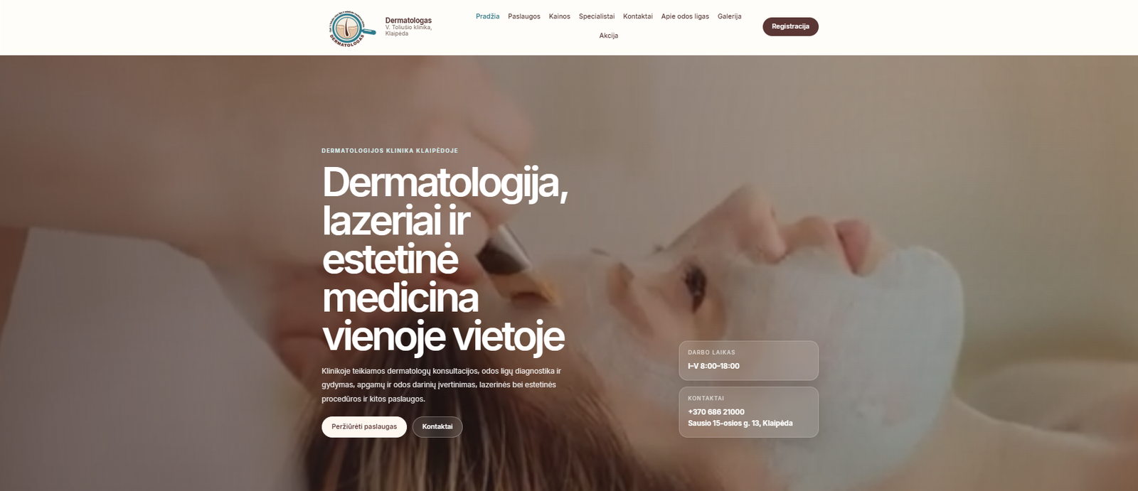 Dermatologas projekto peržiūra